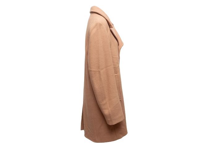 Hellbrauner, mit Wolle gefütterter, pelzgefütterter Mantel von Phillip Lim, Größe S Kamel - Ansicht 2