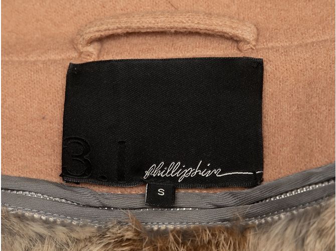 Hellbrauner, mit Wolle gefütterter, pelzgefütterter Mantel von Phillip Lim, Größe S Kamel - Ansicht 4