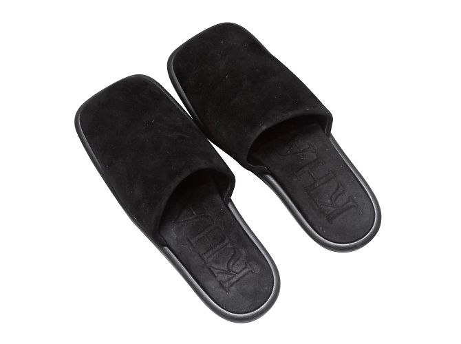 Black Khaite Flat Suede Mules Size 39 - view 3