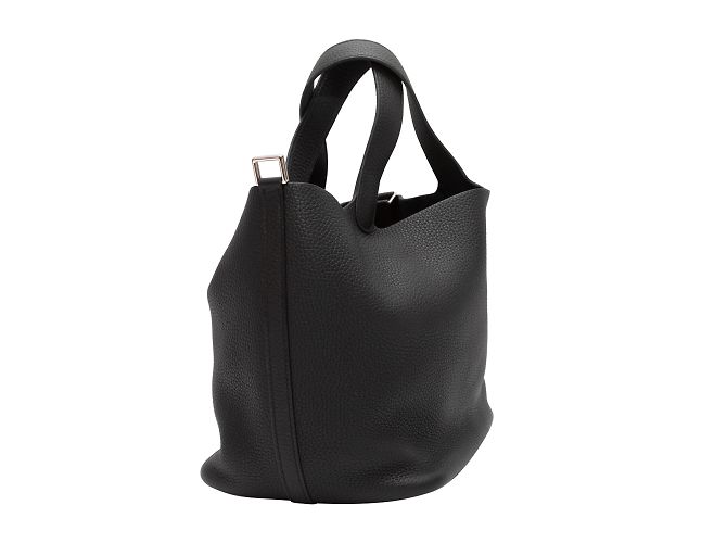 Hermès Borsa in pelle nera Hermes Picotin Togo Nero - vista 2