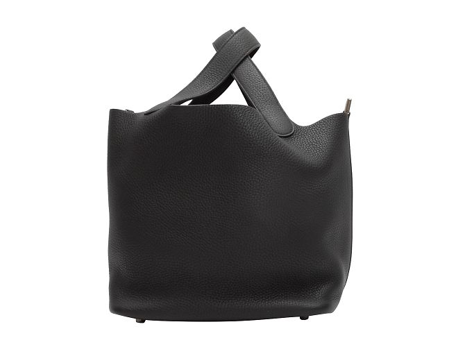 Hermès Borsa in pelle nera Hermes Picotin Togo Nero - vista 3