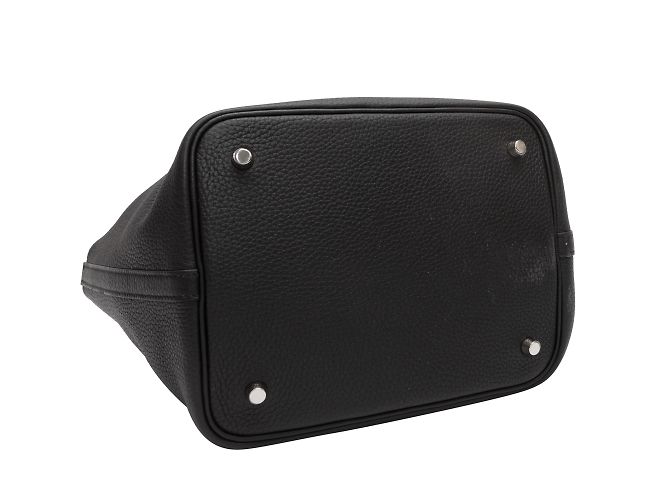 Hermès Borsa in pelle nera Hermes Picotin Togo Nero - vista 4