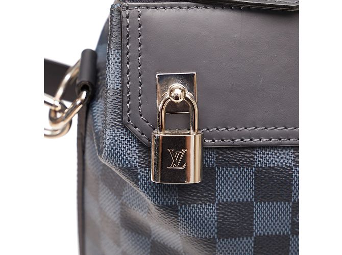 Borsa a tracolla Louis Vuitton Damier Cobalt Greenwich Messenger blu - vista 9