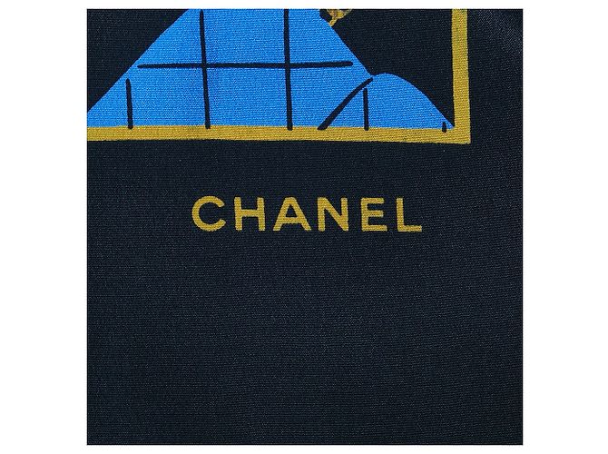 Sciarpe di seta nere Chanel Mademoiselle Nero - vista 3