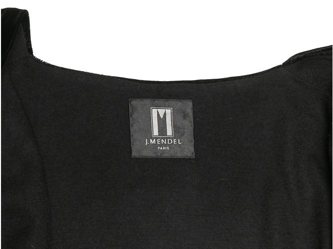 Schwarz J. Mendel-Schal mit Samt- und Fuchspelzbesatz, Größe O/S - Ansicht 4
