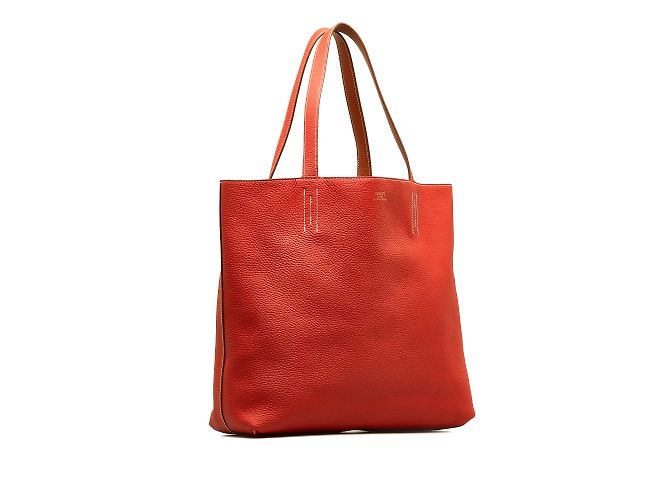 Double sens Hermès Rosso Hermes Clemence foderato Sens 36 Tote bag - vista 2