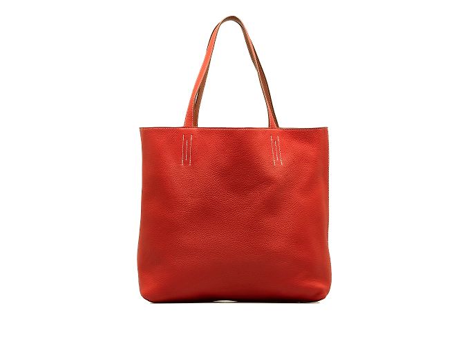 Double sens Hermès Rosso Hermes Clemence foderato Sens 36 Tote bag - vista 3