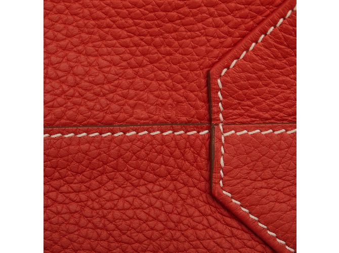 Double sens Hermès Rosso Hermes Clemence foderato Sens 36 Tote bag - vista 6