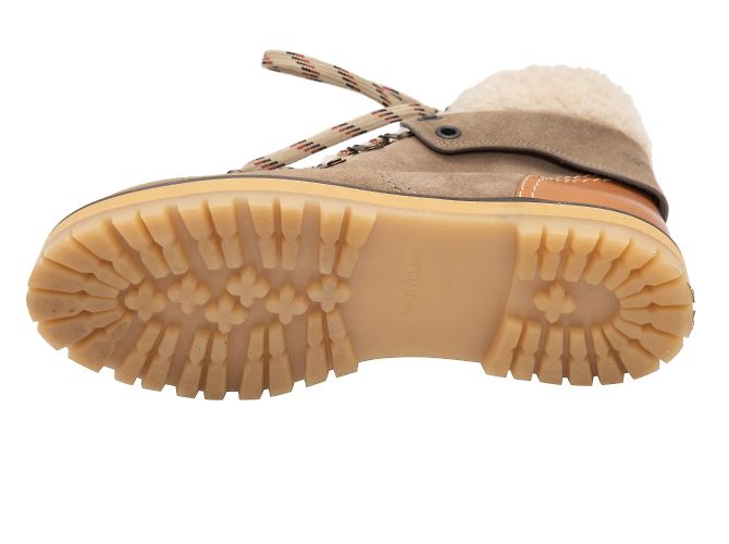 See by Chloé Hellbraune Stiefeletten von See by Chloe aus Wildleder und Shearling 39 - Ansicht 5