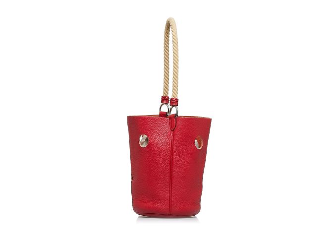 Hermès Secchio rosso Hermes Clemence Mangeoire PM - vista 3