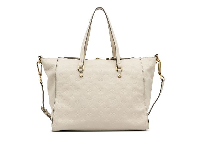 Borsa Louis Vuitton Monogram Empreinte Lumineuse PM bianca Bianco - vista 3