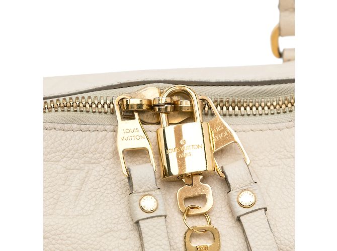 Borsa Louis Vuitton Monogram Empreinte Lumineuse PM bianca Bianco - vista 9