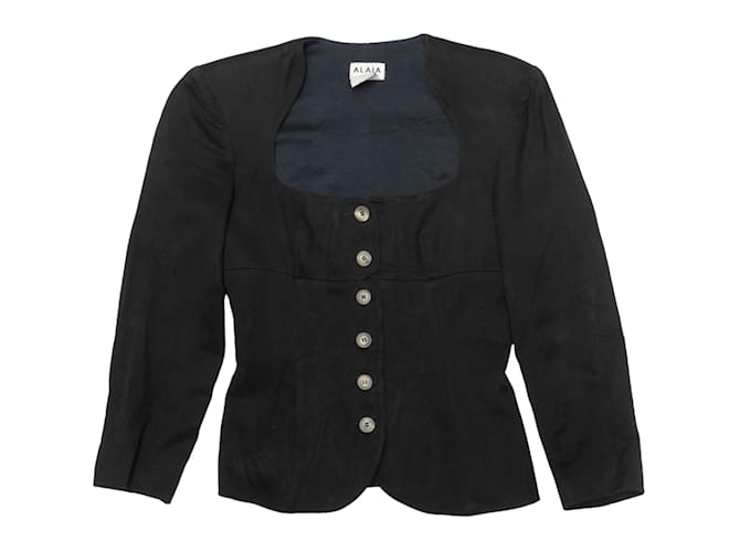 Alaïa Vintage Black Alaia Jacket Size FR 40 Synthetic ref.1136710 ...