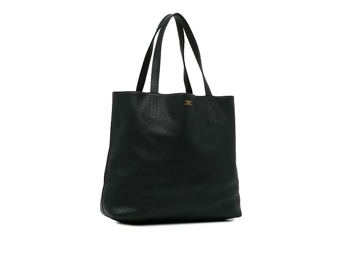 Double sens Schwarze, mit Hermès Clemence gefütterte Sens 36 Tote bag - Ansicht 3