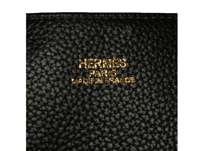Double sens Schwarze, mit Hermès Clemence gefütterte Sens 36 Tote bag - Ansicht 8