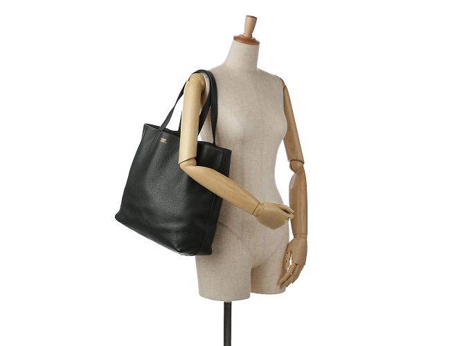 Double sens Schwarze, mit Hermès Clemence gefütterte Sens 36 Tote bag - Ansicht 9