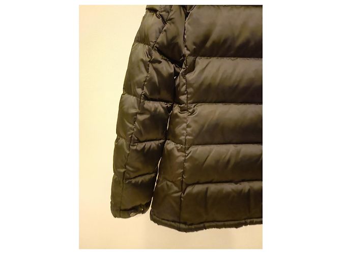 Prada Black Leather and Polyamide Down Jacket - view 13