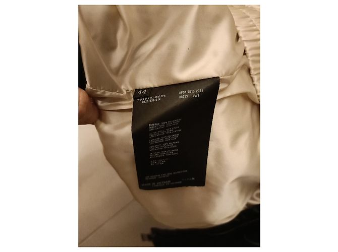 Prada Black Leather and Polyamide Down Jacket - view 4
