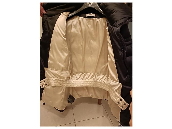 Prada Black Leather and Polyamide Down Jacket - view 6