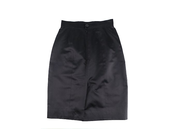 CHANEL - Gonna in seta nera (T34) Nero - vista 2