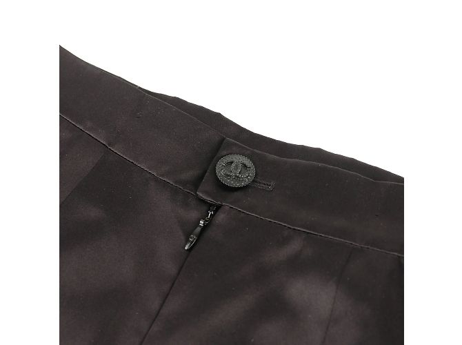 CHANEL - Gonna in seta nera (T34) Nero - vista 3