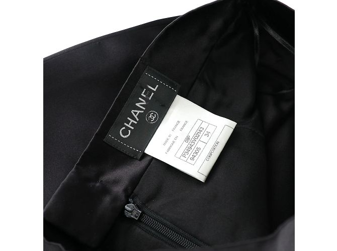 CHANEL - Gonna in seta nera (T34) Nero - vista 5
