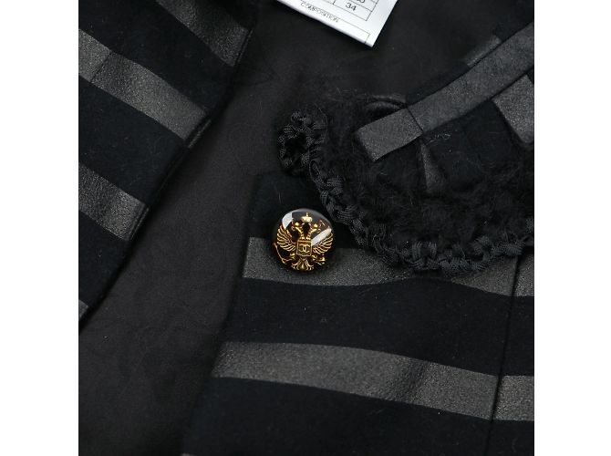 CHANEL - Kaschmirjacke mit Peter-Pan-Kragen (Größe 34) Schwarz - Ansicht 5