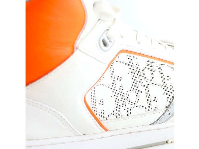 DIOR - Sneakers B27 High in pelle bianca e arancione (T43) Bianco - vista 5