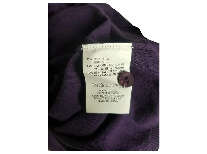Giacca corta Parosh in seta e cashmere viola scuro - vista 4