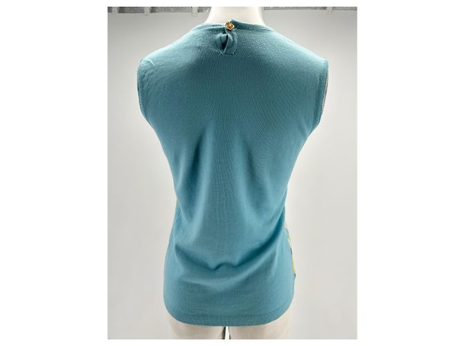 Céline Celine parte superior T.FR 36 Lana Azul - vista 3