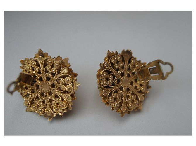 Autre Marque Orecchini dorati 3 cm di diametro D'oro - vista 2