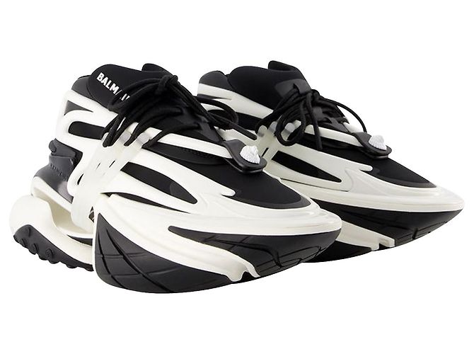 Unicorn Sneakers - Balmain - Leather - Black/ White - view 4