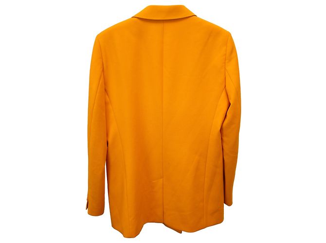 Hugo Boss Double-Breasted Blazer in Orange Polyester - view 2