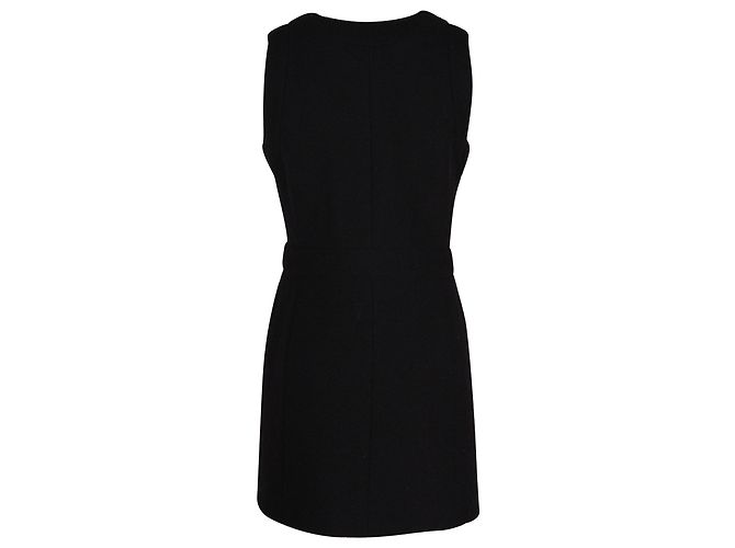 Mini abito Chanel Boucle senza maniche in lana nera Nero - vista 3