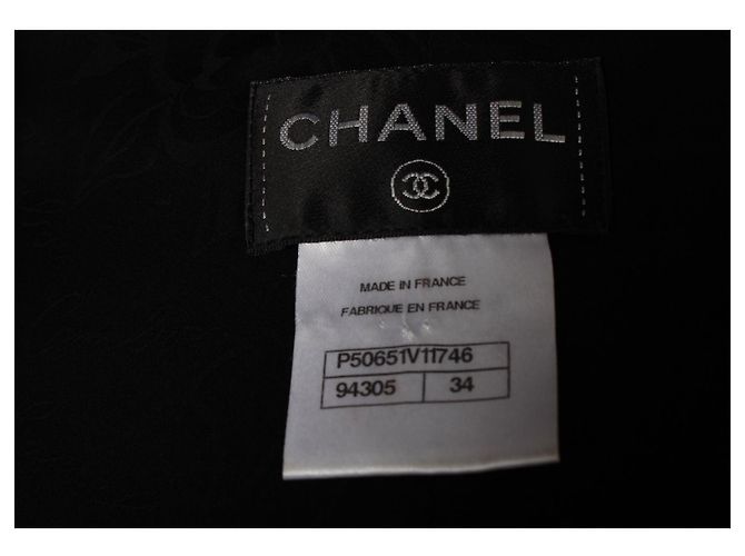 Mini abito Chanel Boucle senza maniche in lana nera Nero - vista 5