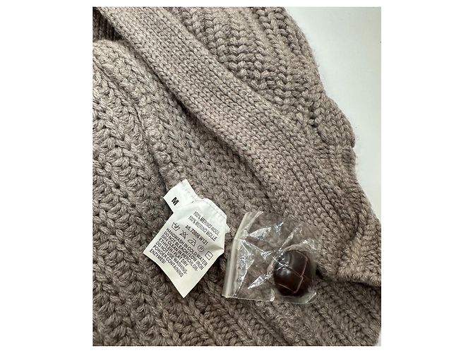 Autre Marque Repeat Cardigan Poncho Braun Merino Wolle M - Ansicht 8