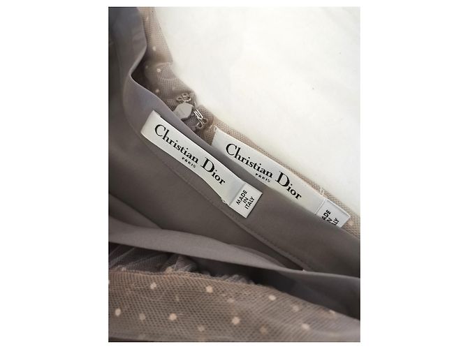 Falda de tul de seda Christian Dior FR36 Gris - vista 2