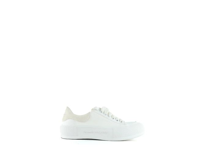 ALEXANDER MCQUEEN - Sneakers Deck in tela bianca (T38.5) Bianco - vista 2