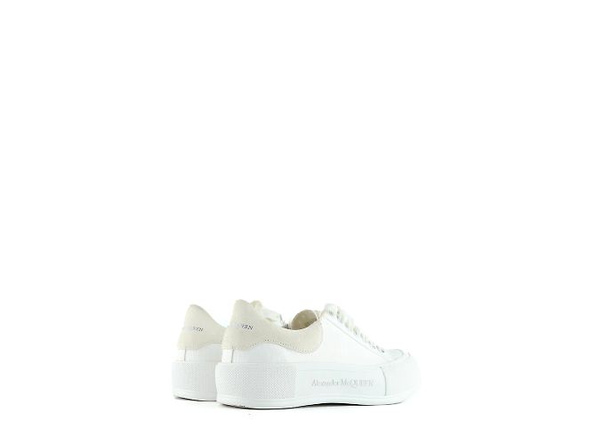 ALEXANDER MCQUEEN - Sneakers Deck in tela bianca (T38.5) Bianco - vista 4