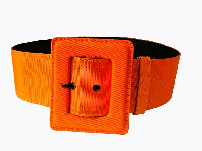 YVES SAINT LAURENT Gürtel T.cm 75 Baumwolle Orange - Ansicht 13