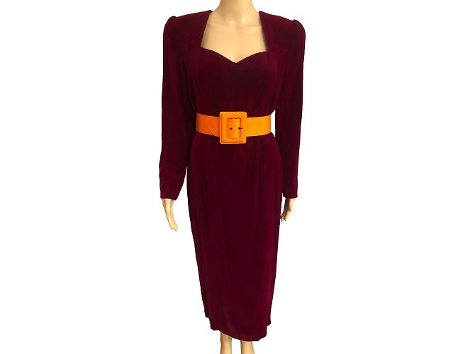 YVES SAINT LAURENT Gürtel T.cm 75 Baumwolle Orange - Ansicht 2