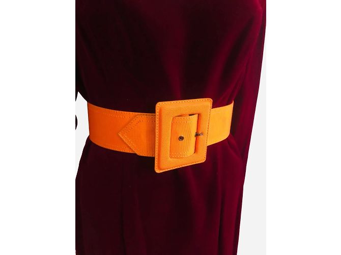 YVES SAINT LAURENT Gürtel T.cm 75 Baumwolle Orange - Ansicht 6