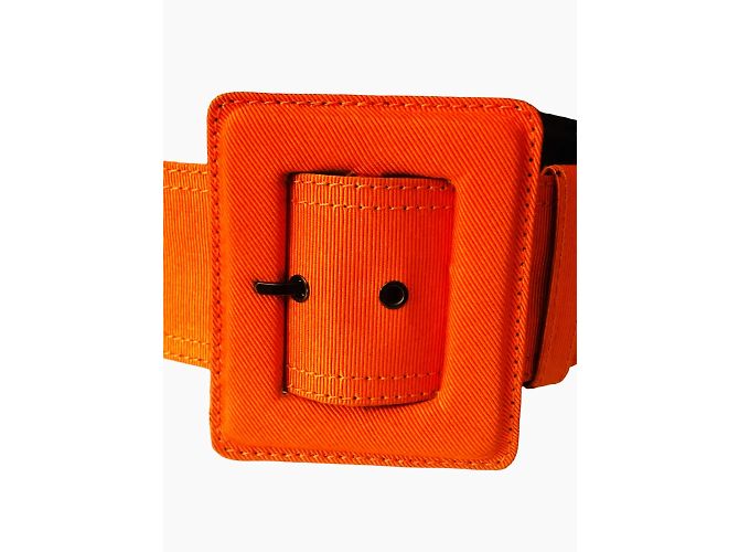 YVES SAINT LAURENT Gürtel T.cm 75 Baumwolle Orange - Ansicht 9