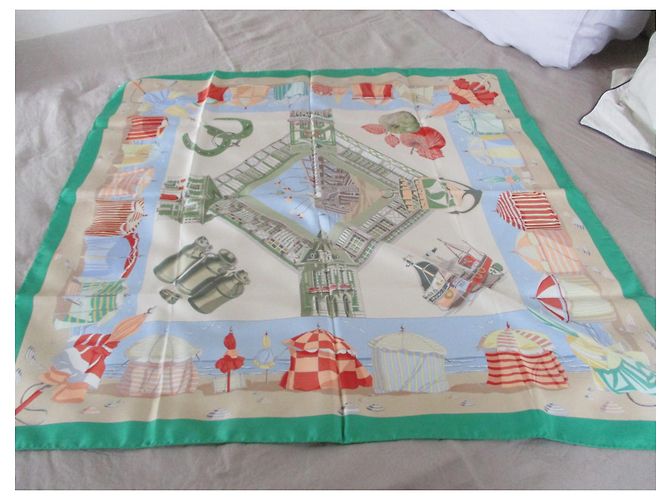 Hermès Platz „Charme der Strände der Normandie“. Mehrfarben - Ansicht 3