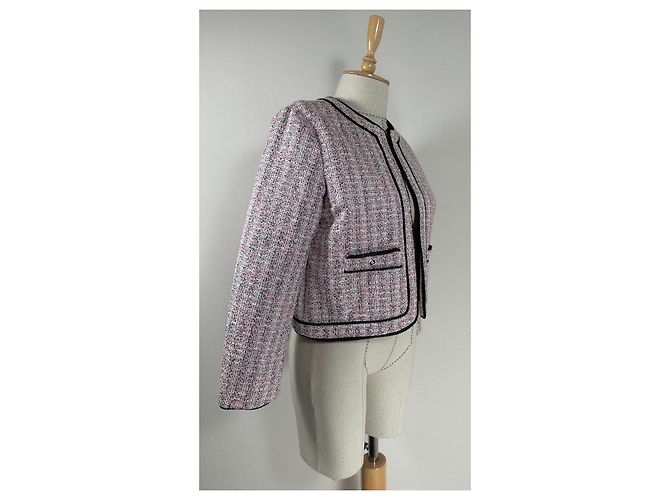Maje Short Tweed Jacket Pink Multi Multiple colors - view 4