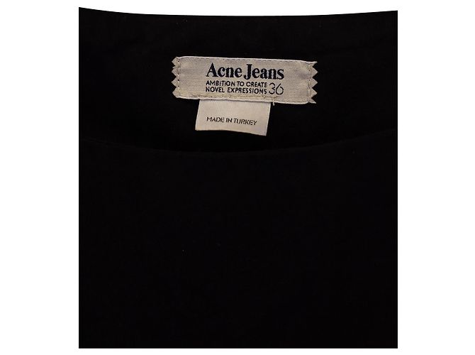 Acne Studios Kurzarm-Top aus schwarzem Polyester - Ansicht 3