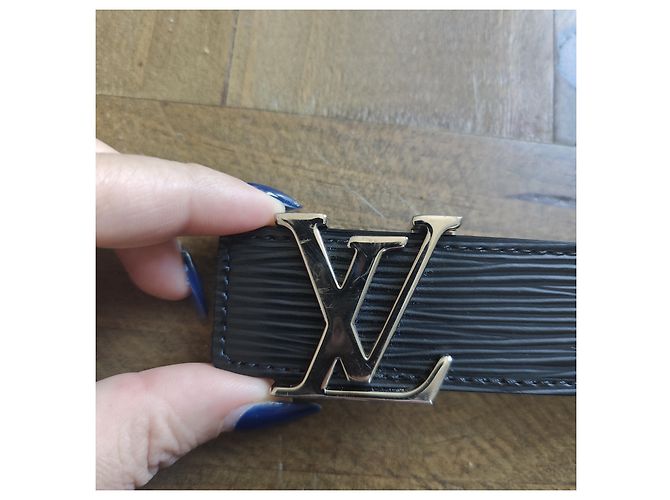 Louis Vuitton Gürtel aus schwarzem Leder - Ansicht 4