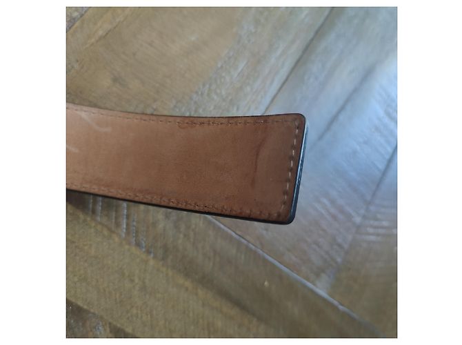 Louis Vuitton Gürtel aus schwarzem Leder - Ansicht 5