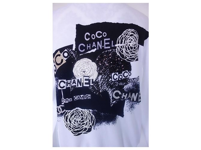 Cambon Chanel Coco sudadera con capucha Talla S Negro Blanco - vista 3