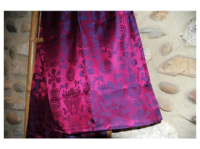 Autre Marque Stola Shanghai Tang in seta fucsia Fuschia - vista 5